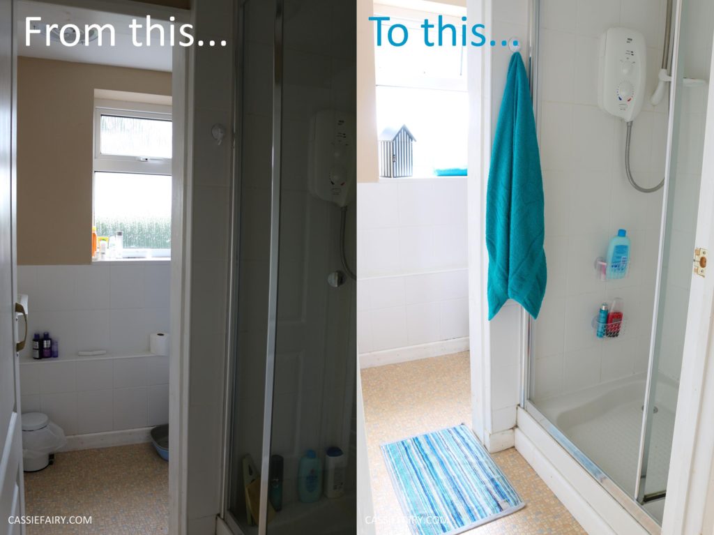 budget bathroom mini makeover holiday summer beach
