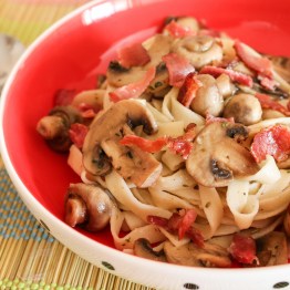 Garlic Mushroom Tagliatelle