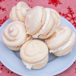 Cream Filled Snowball Meringues