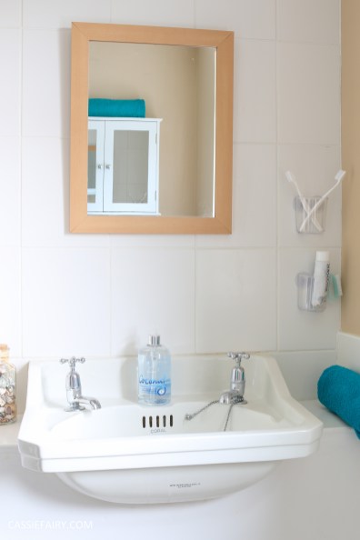 thrifty low cost summer coastal bathroom makeover diy project_-11