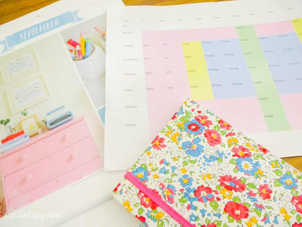 Tips for working from home - Creating a timetable plan